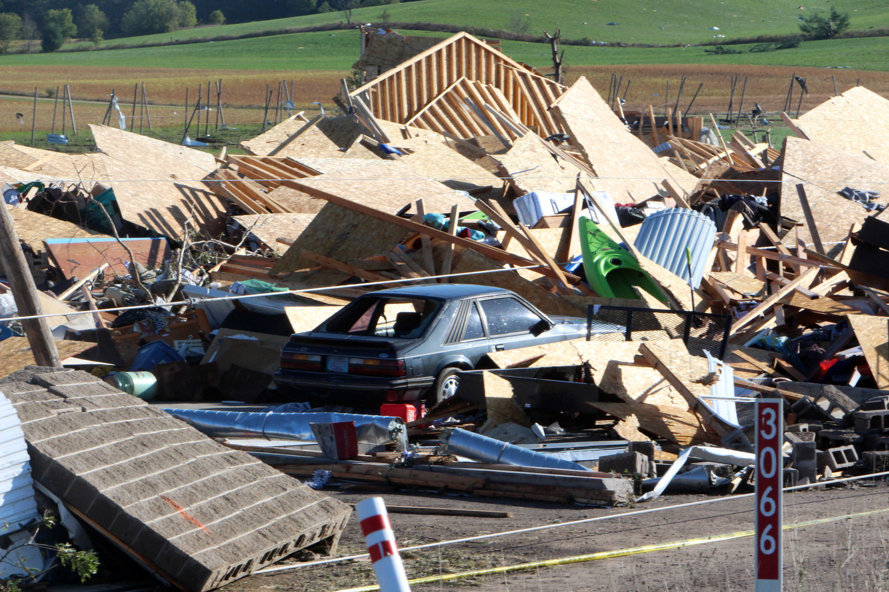 Tornado damage in near Wheaton/Elk Mound 9-25